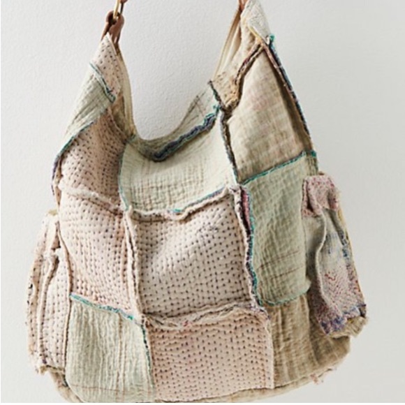 FREE PEOPLE Kaleidoscope Patch Tote Bag in Ivory - Picture 2 of 10